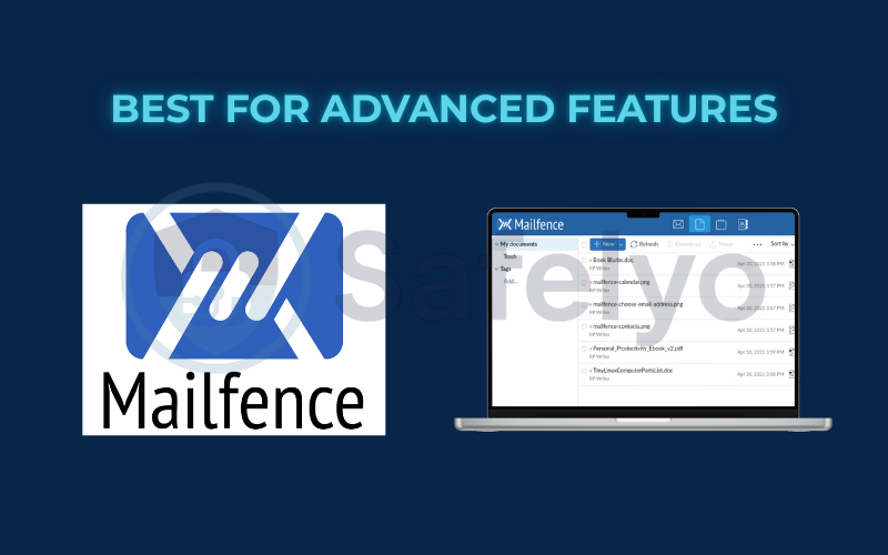 Best for advanced features: Mailfence Best for advanced features: Mailfence