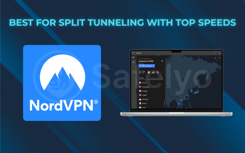 Best for split tunneling with top speeds: NordVPN Best for split tunneling with top speeds: NordVPN