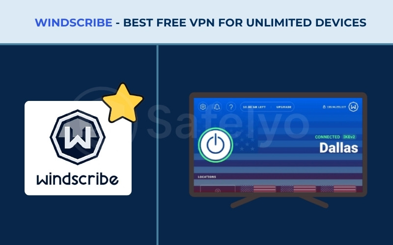 Best free VPN for Android TV - Windscribe