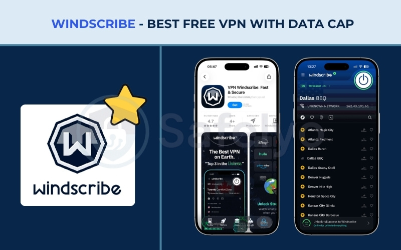 Best free VPN for iPhone - Windscribe