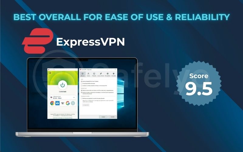 Best overall for ease of use and reliability: ExpressVPN