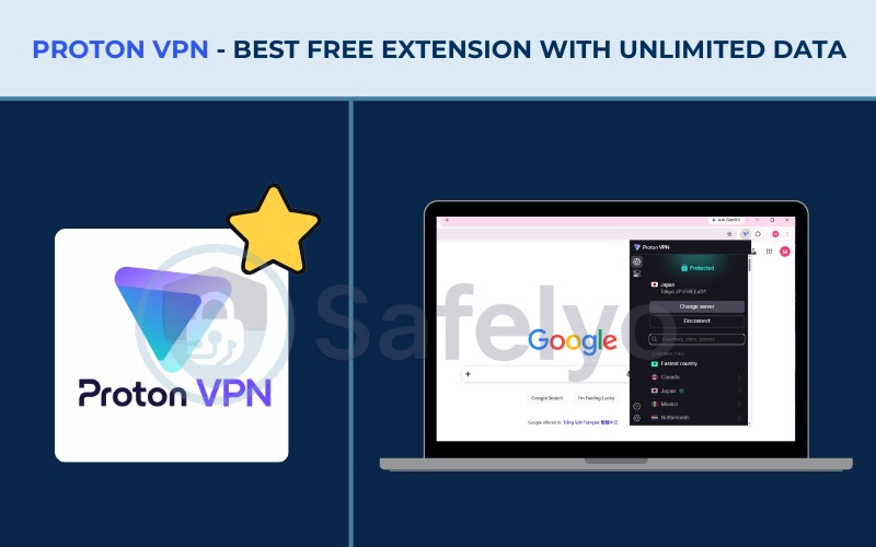 Best VPN extension for Chrome - Proton VPN