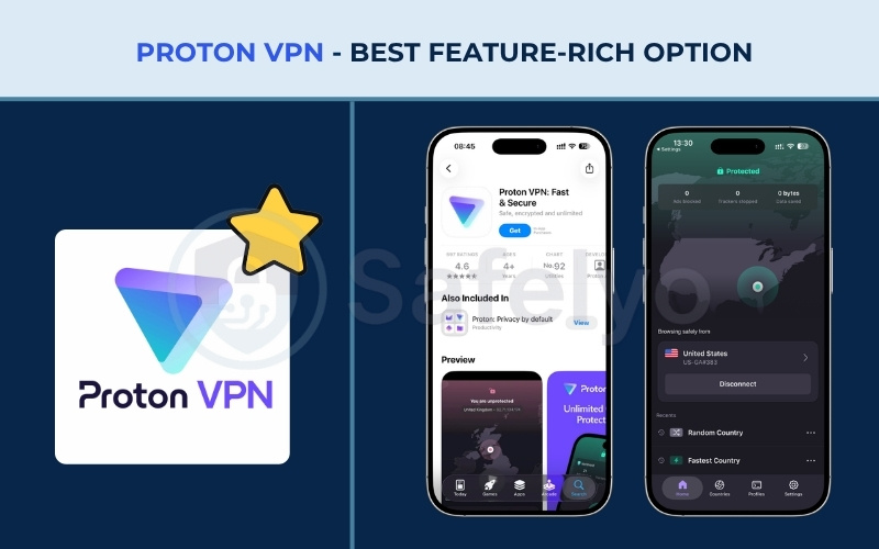 Best VPN for iPhone - Proton VPN