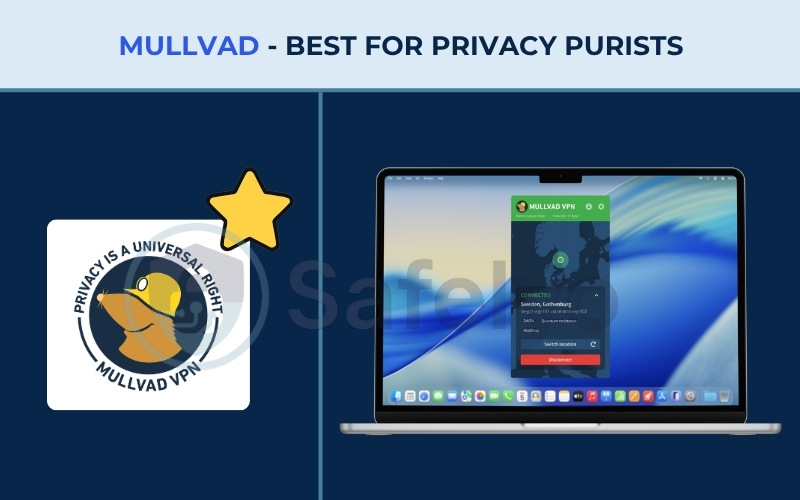 Best VPN for Mac - Mullvad