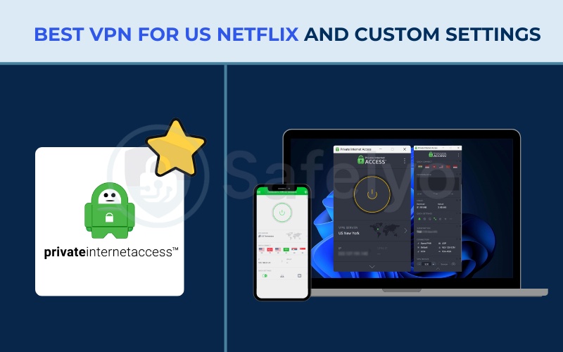 Best VPN for Netflix - PIA (Private Internet Access) 