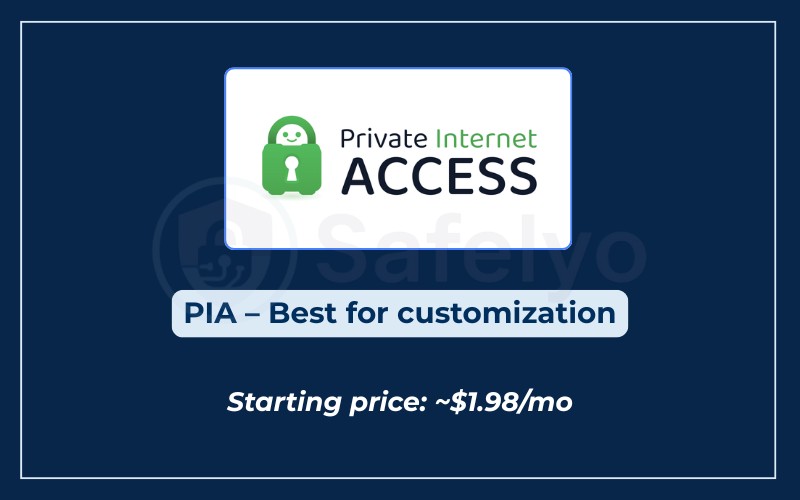 Best VPN for Russia - Private Internet Access (PIA)