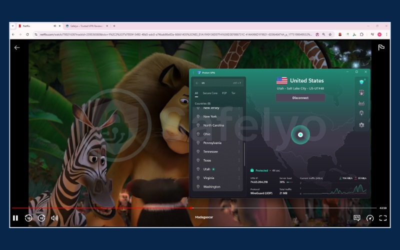 Smooth Netflix streaming with Proton VPN