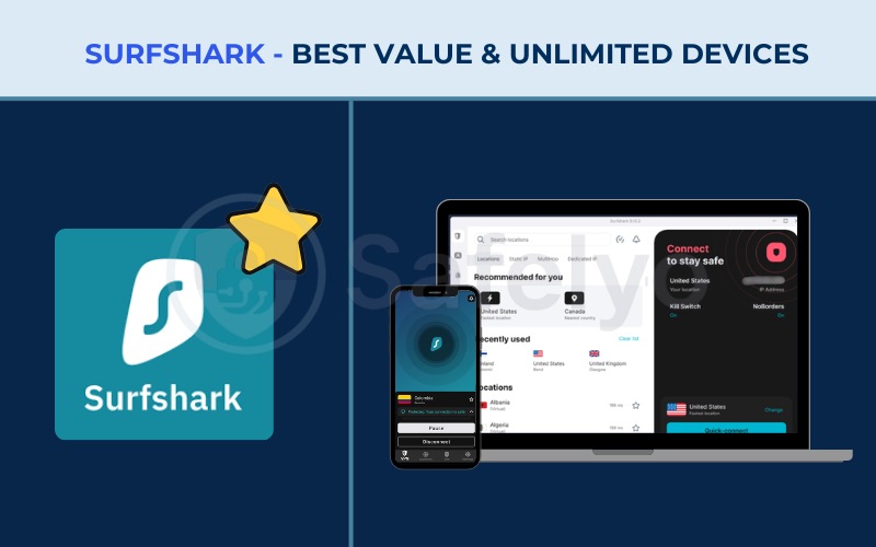 Best VPN for TikTok - Surfshark
