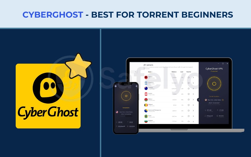 Best VPN for torrenting - CyberGhost