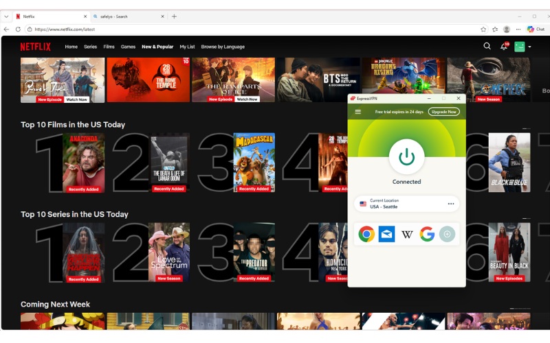 Unblocking Netflix US with ExpressVPN