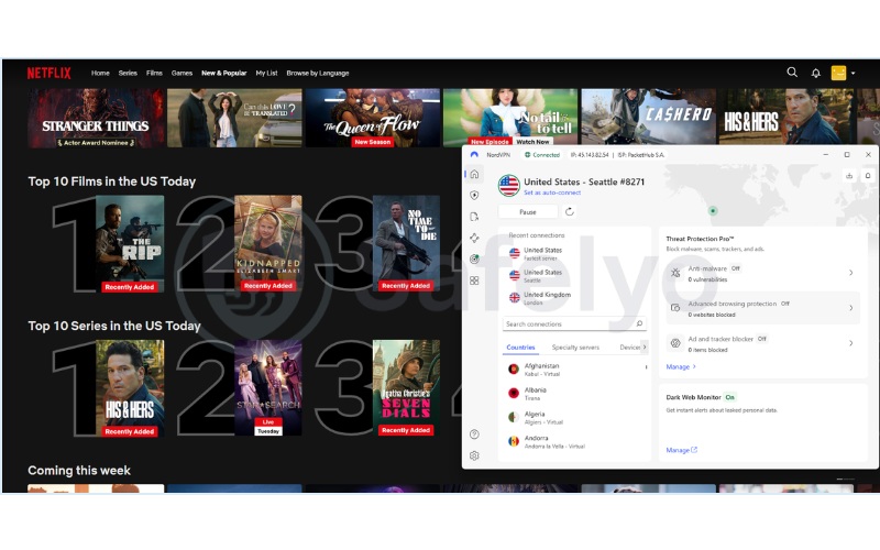 Unblocking Netflix US with NordVPN
