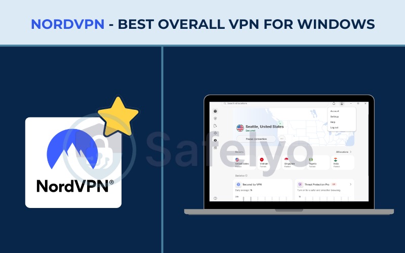 Best VPN for Windows - NordVPN