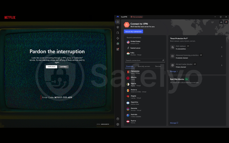 Can't watch Breaking Bad from Vietnam without a VPN