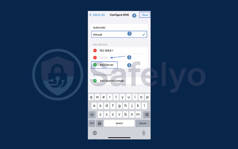 Change DNS setting 3