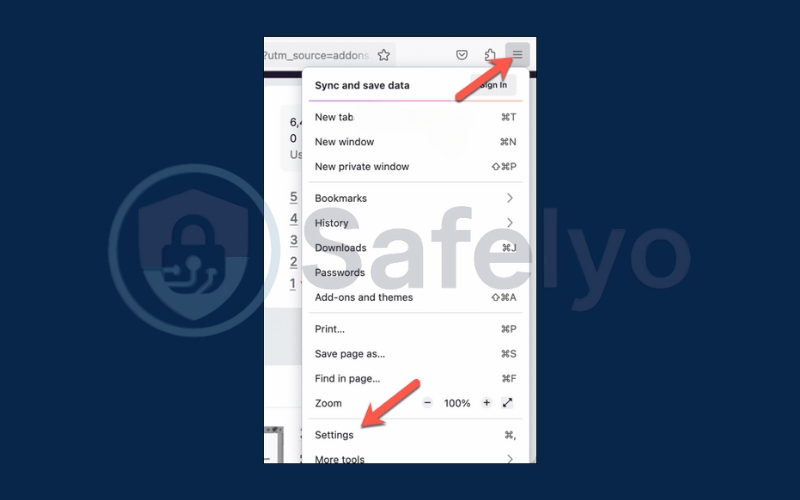 Change Firefox content blocking settings 1