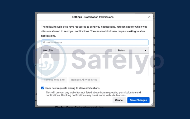 Change site permission settings 3