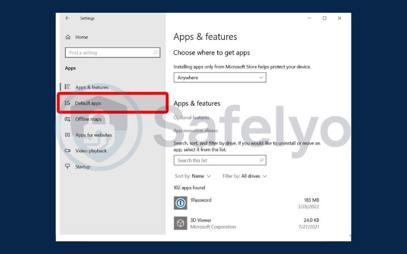 Change the default browser in Windows 10 3