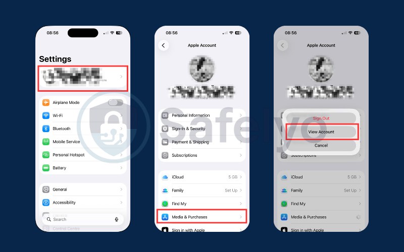 Change Apple ID region on Settings