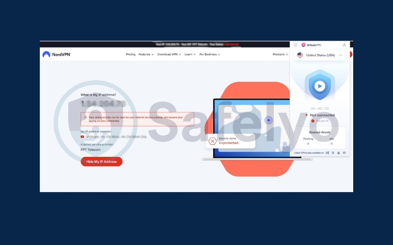 Disconnect your VPN and visit an IP checker website