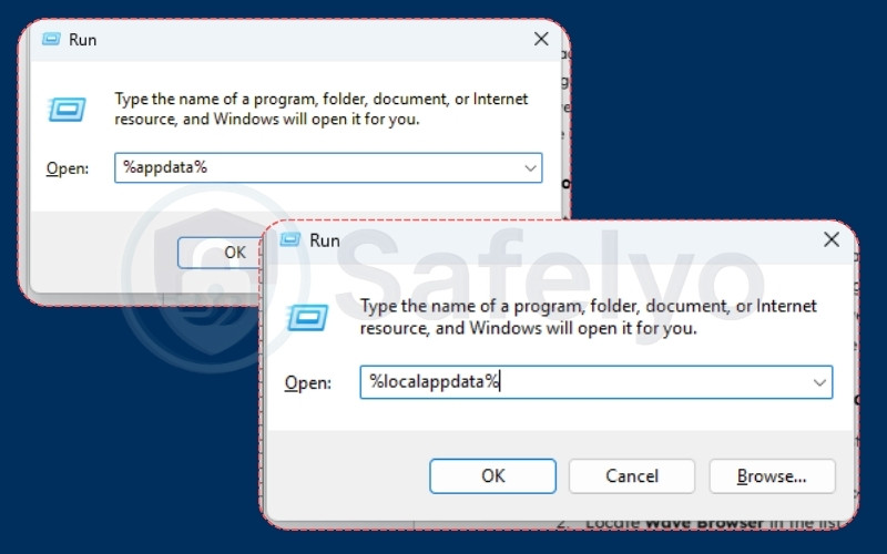 Check for leftover files and folders How to uninstall wave browser
