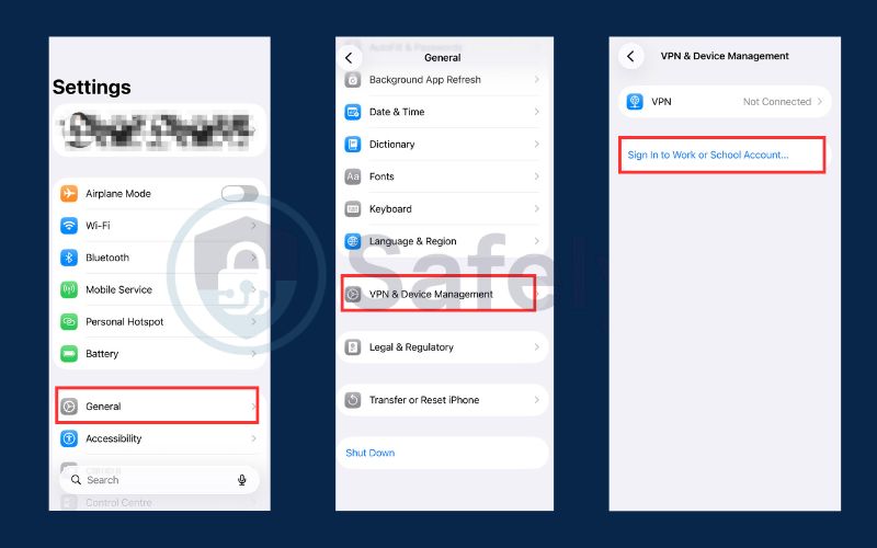 Checking Mobile Device Management profile