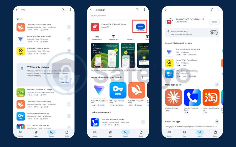 Choose a reliable VPN provider and install