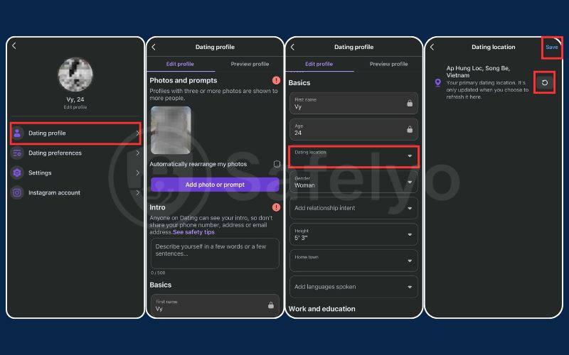 Choose dating profile and update your dating location