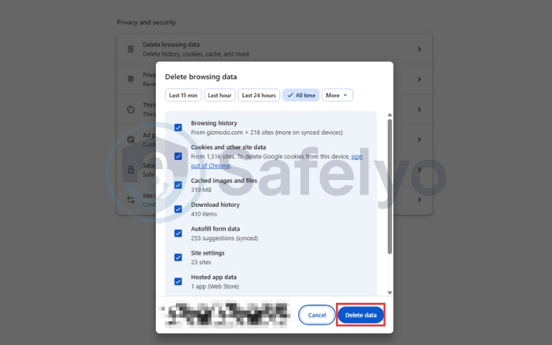 Clear browser cache and flush DNS