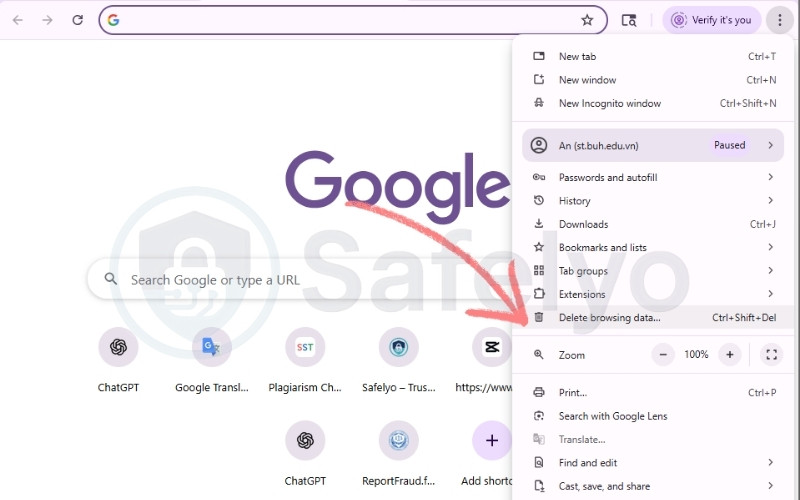 Clear your browser cache and cookies