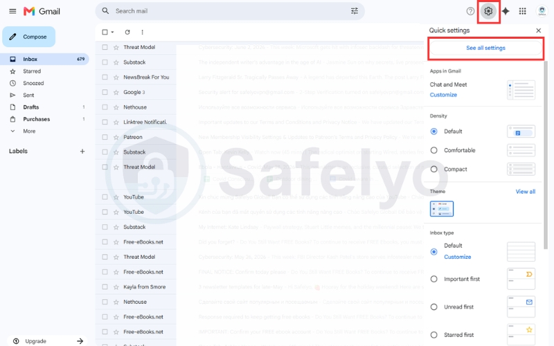 Click "See all settings"