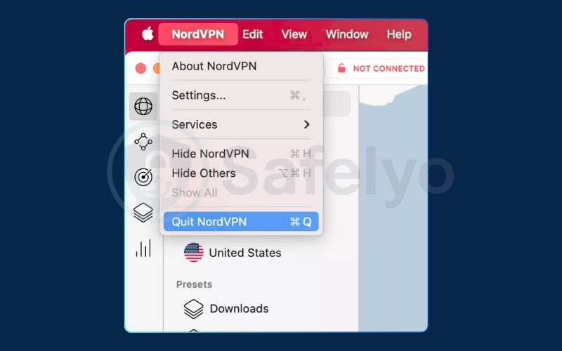 Close or disable other active VPNs - macOS