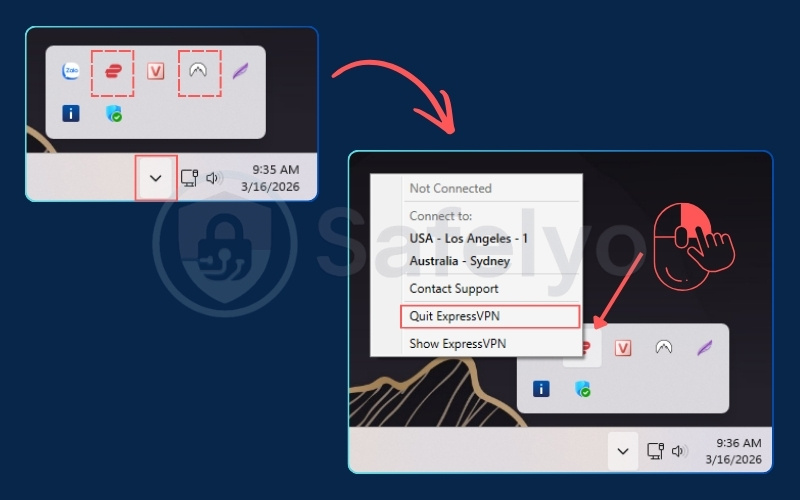 Close or disable other active VPNs - Windows