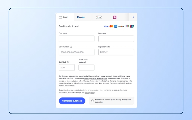 Complete your purchase