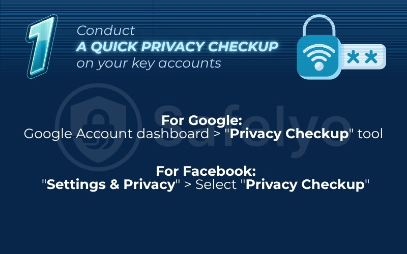 Conduct a quick privacy checkup on your key accounts