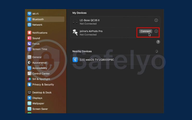 How to connect Bluetooth headphones with PC for macOS 3