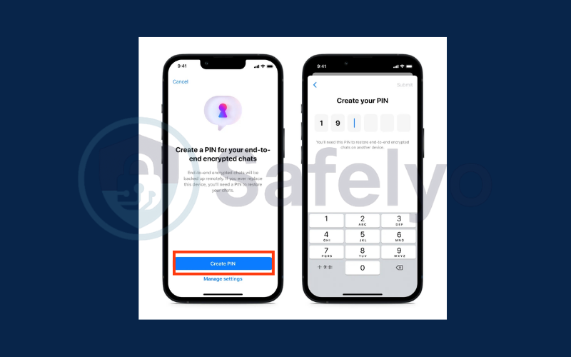 Create and confirm your 6-digit PIN