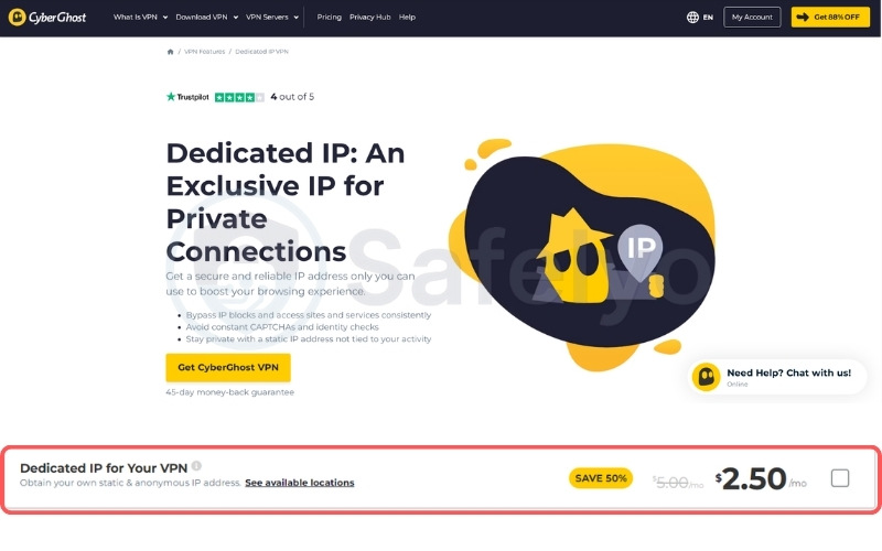 CyberGhost - Dedicated IP 