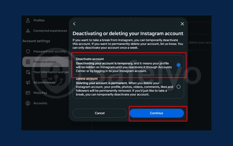 How to deactivate your Instagram account