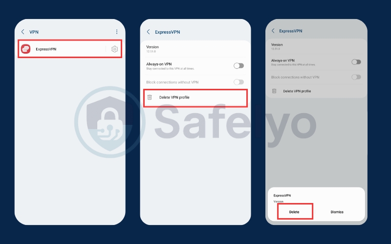 Delete the VPN Configuration profile