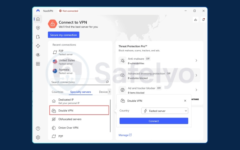 Disable double VPN (multihop) features