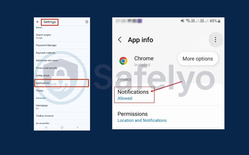 How to disable notifications on Chrome for Android