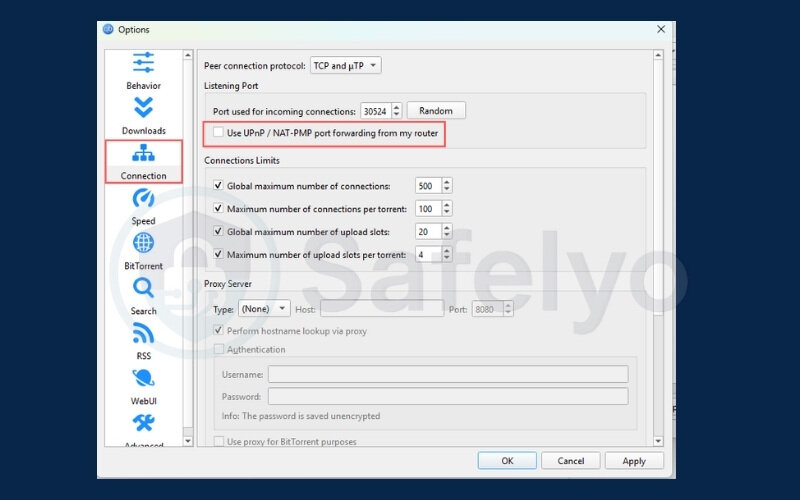 Disable uPnP/NAT-PMP to prevent leaks