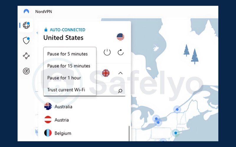 Disable via VPN client software Disable via VPN client software