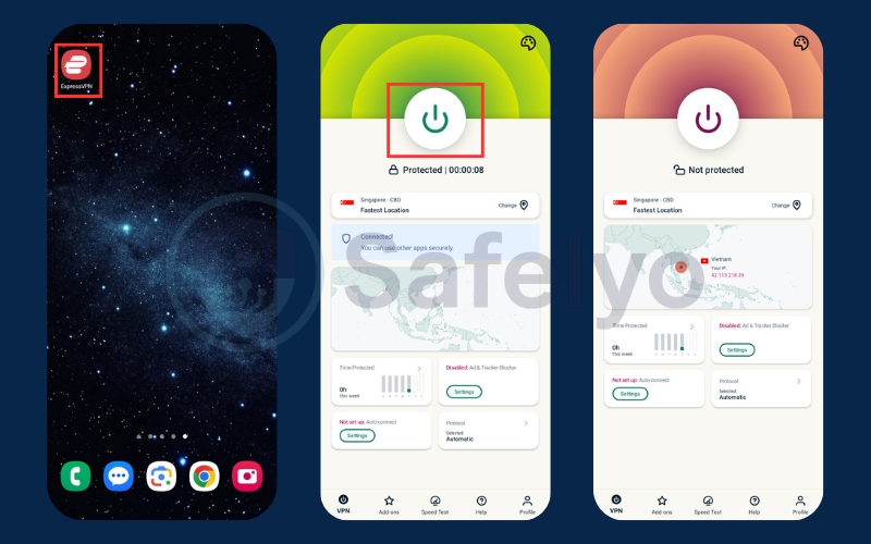 Disable VPN from the VPN app