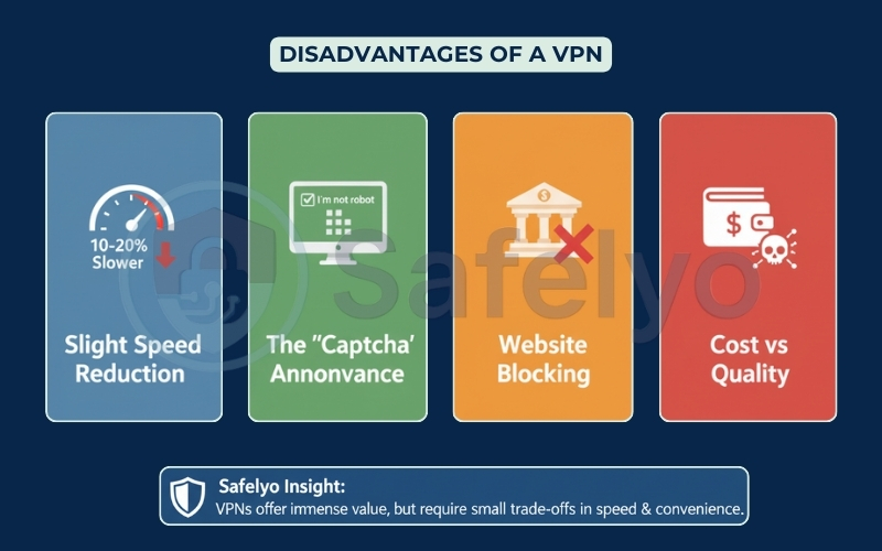 Disadvantages of a VPN