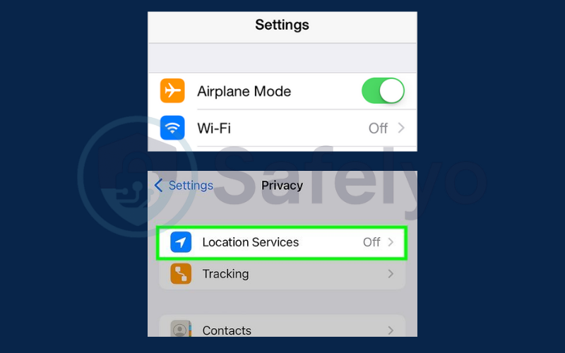 Disconnect and disable tracking features