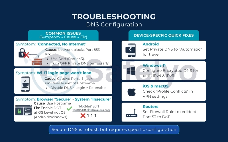 DNS configuration troubleshooting tips DNS configuration troubleshooting tips