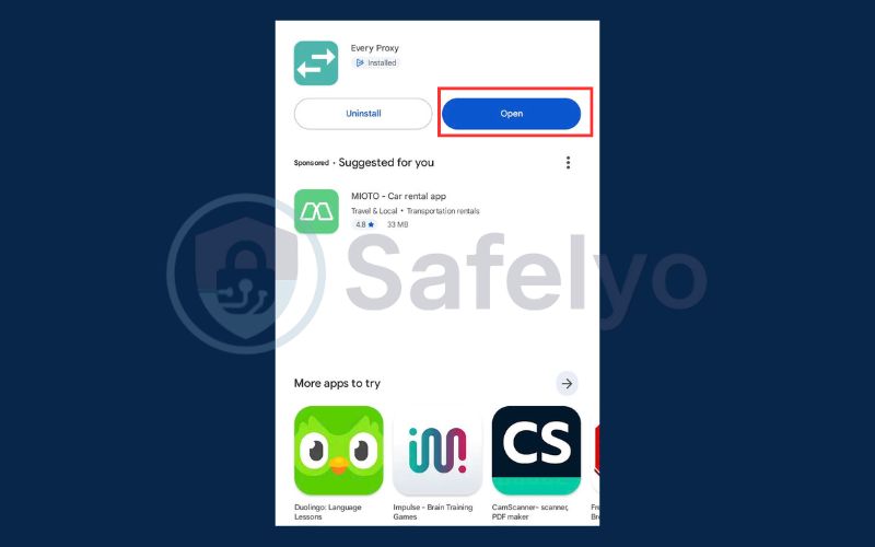 Download and open app Every Proxy