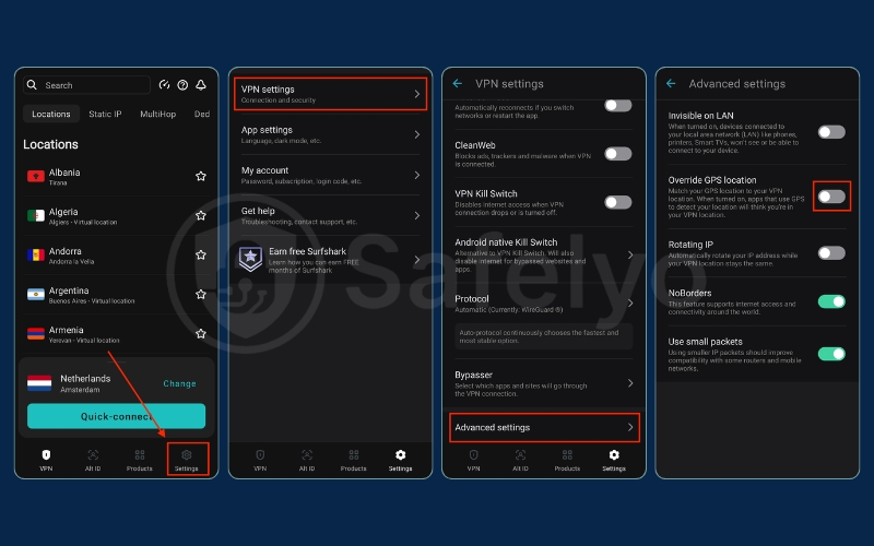 How to enable GPS Override on Android