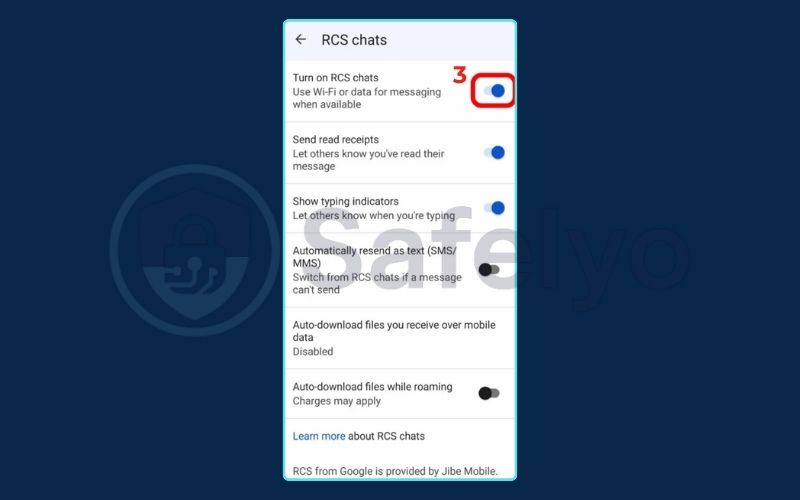 Enable it in your Google Messages app (3)